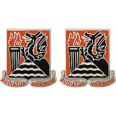 156th Signal Battalion Unit Crest (Audiatur Verbum)